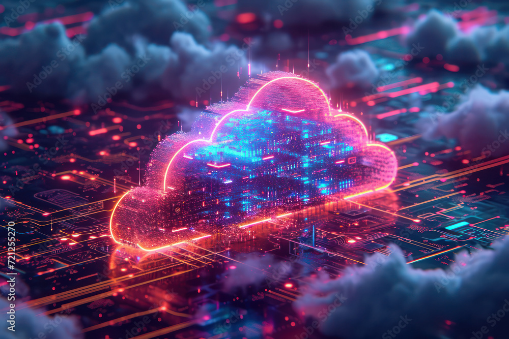 Poster connected cyber cloud: a futuristic network of data and information in the digital age