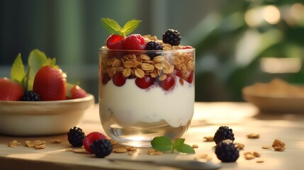 Healthy Yogurt with Granola - Healthy Breakfast

