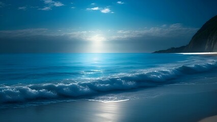 peacefull melodic sea, bright blue