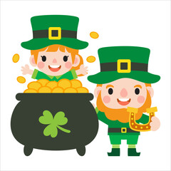 Happy Saint Patrick's Day Clipart, Kid patrick