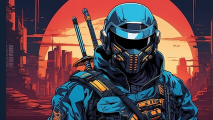 steampuk soldier futuristic