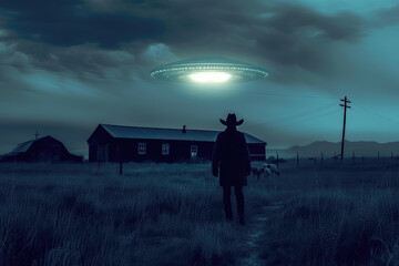 Skinwalker Ranch, UFOs and aliens - obrazy, fototapety, plakaty