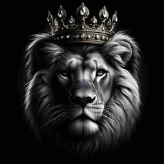 Le roi lion et sa couronne 
