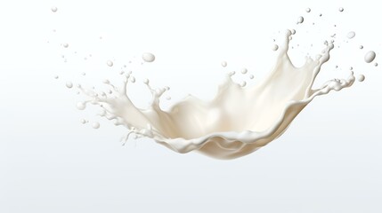 Milk Splash Isolated White and Transparent

