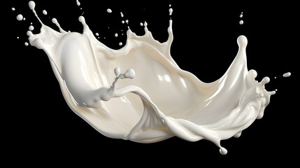 Milk Splash or Yogurt Cream Melt Splash

 - obrazy, fototapety, plakaty