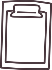 シンプルにデフォルメした手描きのバインダーのイラスト