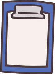 シンプルにデフォルメした手描きのバインダーのイラスト