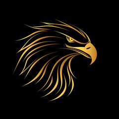 Obraz premium Vektor Logo eines Seeadlers vor schwarzem Hintergrund, 7