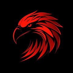 Obraz premium Vektor Logo eines Seeadlers vor schwarzem Hintergrund, 5