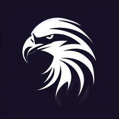 Fototapeta premium Vektor Logo eines Seeadlers vor schwarzem Hintergrund, 4