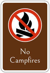 Campfire safety sign