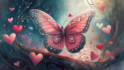 Valentine butterfly