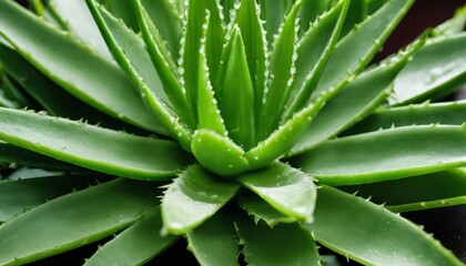 Fototapeta premium A green plant with spiky leaves