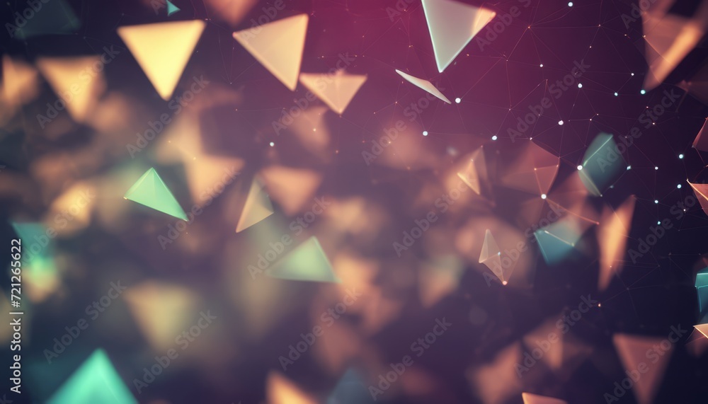 Poster a colorful abstract background with triangles