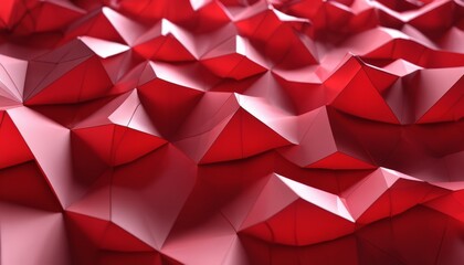 A red and white paper sculpture