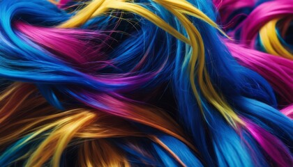 A colorful hair of a woman