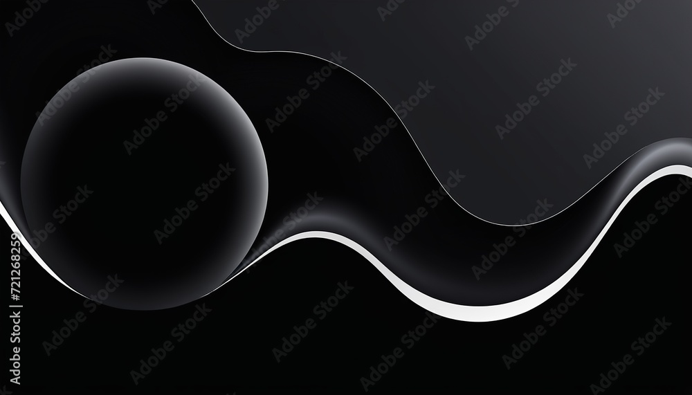 Aufkleber vector design of abstract liquid shape in monochrome style