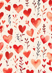 seamless pattern with hearts