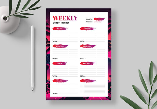 Weekly Planner Layot