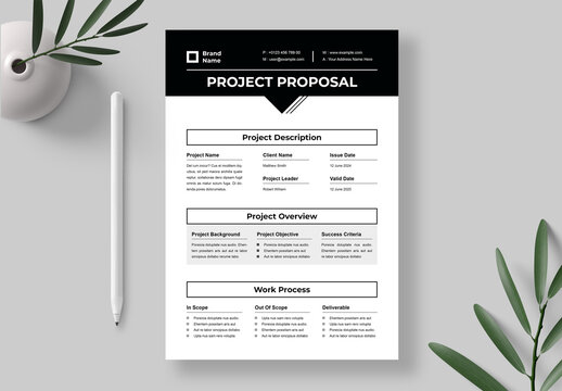 Project Proposal Sheet Layout