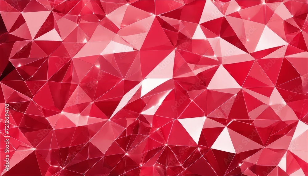 Poster a red background with red triangles