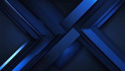 A blue x shape with a dark blue background - obrazy, fototapety, plakaty