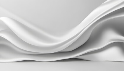 A white curtain with a wave pattern