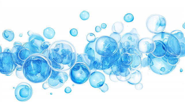 Clear Aqua Bubbles in Vector Illustration