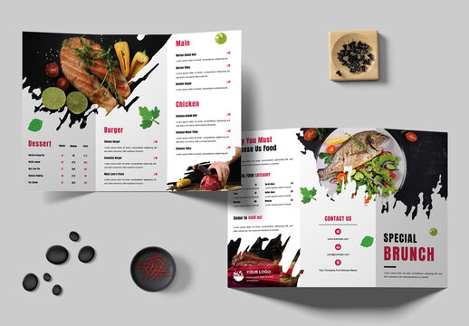 Brunch Trifold Brochure Template