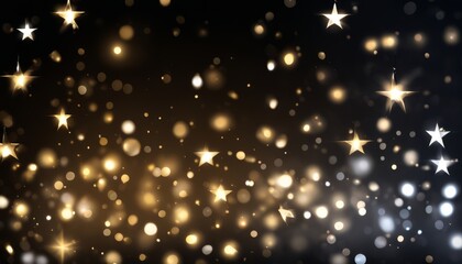 A starry night with a black background and bright stars