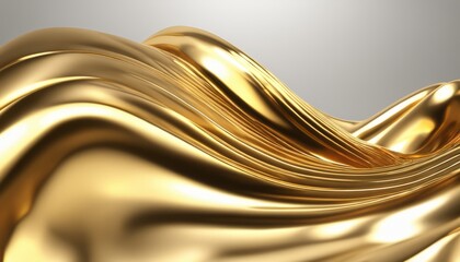 A golden wave of liquid