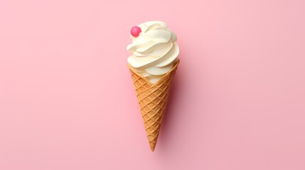 Vanilla frozen yogurt or soft ice cream in waf

