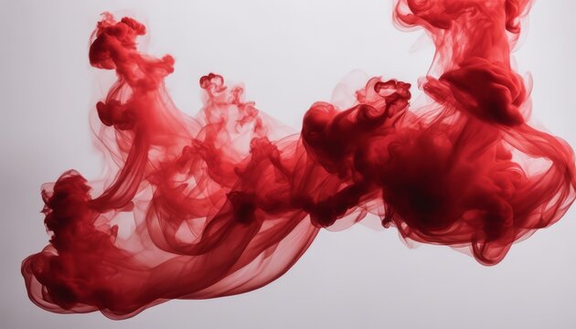 Red smoke or blood coming out of a pipe