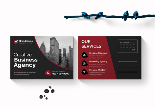 Business Agency Post Card Template