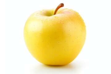 Yellow apple isolated on white background