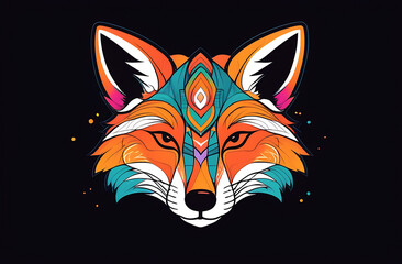 Obraz premium Logo illustration of a Fox