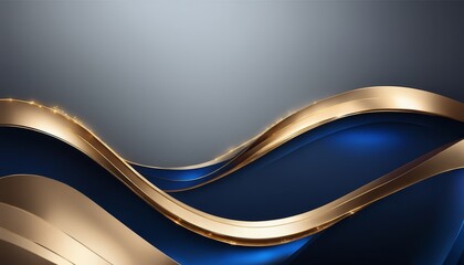 Naklejka premium A blue and gold wave in the ocean