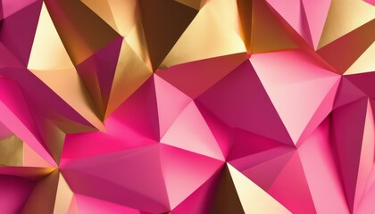 A pink and gold geometric pattern