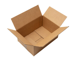 open cardboard box for packing. isolated white background