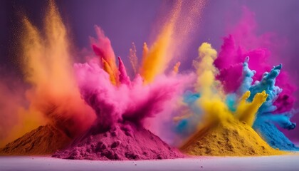 A colorful explosion of colors in the air