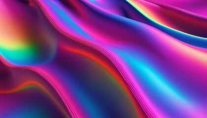 A colorful wave of water