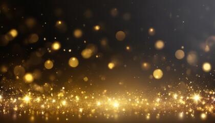 Fototapeta na wymiar A blurry background of yellow and gold sparkles