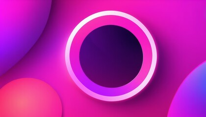 A pink and purple background with a circle in the middle