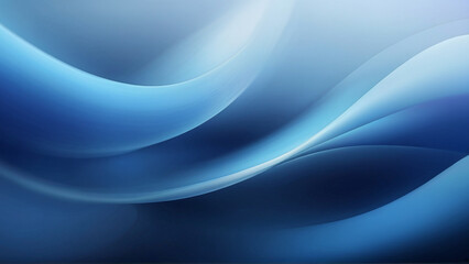 Naklejka premium Flowing Blue Waves: A Smooth and Futuristic Abstract Background with Energy and Motion, Featuring Waves, Lines, and Fractal Patterns in Blue Hues