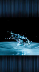Creative illustration with modern design with falling water drop.