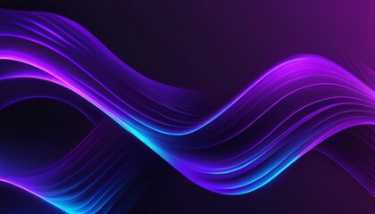 A blue and purple wave with a white background