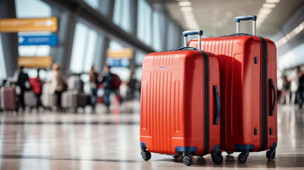 Explore Seamless Travel with Airport Luggage: Perfect for Your Vacation and Holiday Getaways. Generative AI.