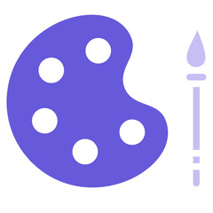 Paint Brush Pallete Icon of Education iconset.