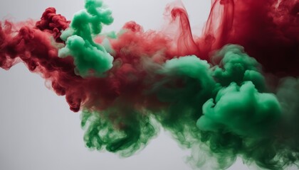 Fototapeta premium A smoke effect with red, green and white colors