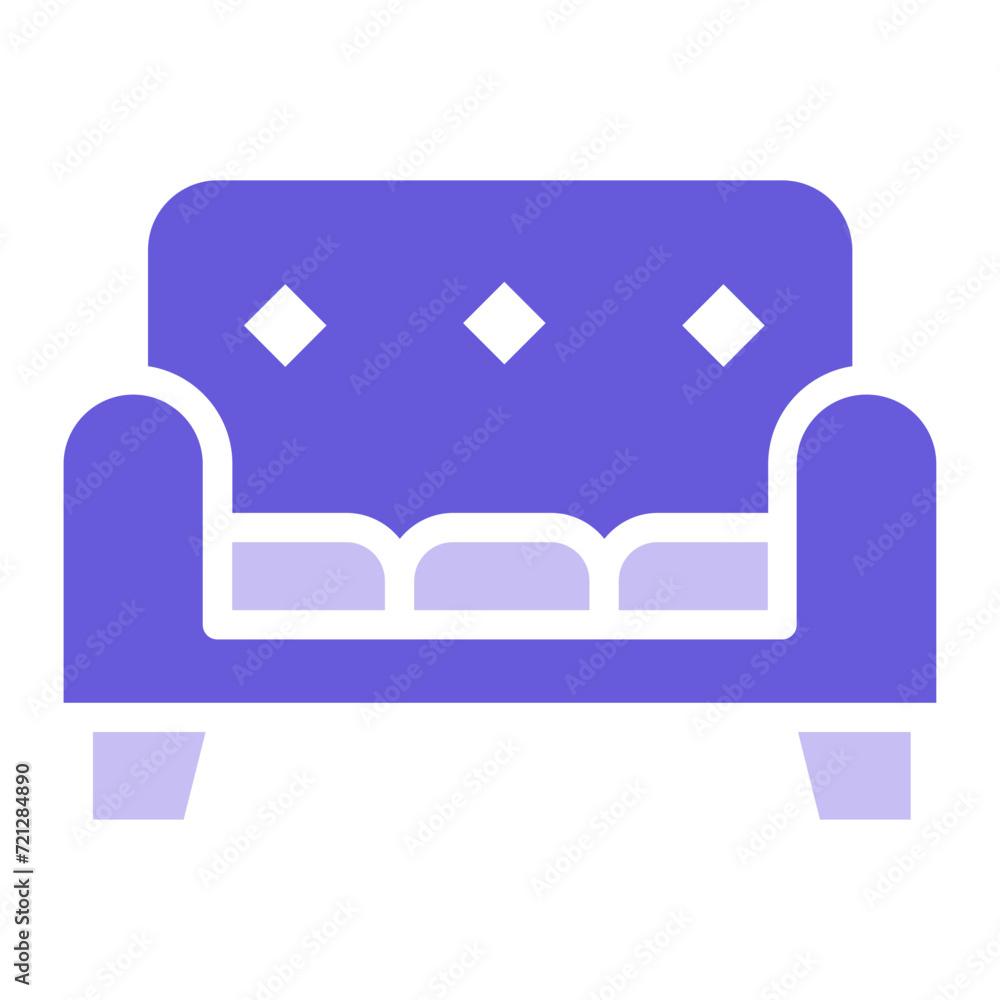 Sticker sofa icon of family life iconset.